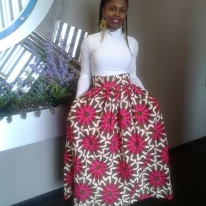 African Print Deluxe Maxi Skirt